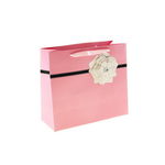 Подарочный пакет  "Цветок объемный",розовый.
