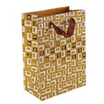 Подарочный пакет "Золотые квадраты"