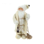 Дед Мороз Эксклюзив 47 см в белой шубе