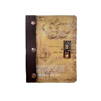Записная книжка обл тв А6+ 120л Замочек цв блок   состар листы МИКС